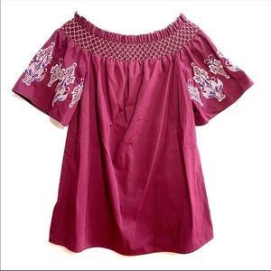 Bleich Ciel Burgundy Dress